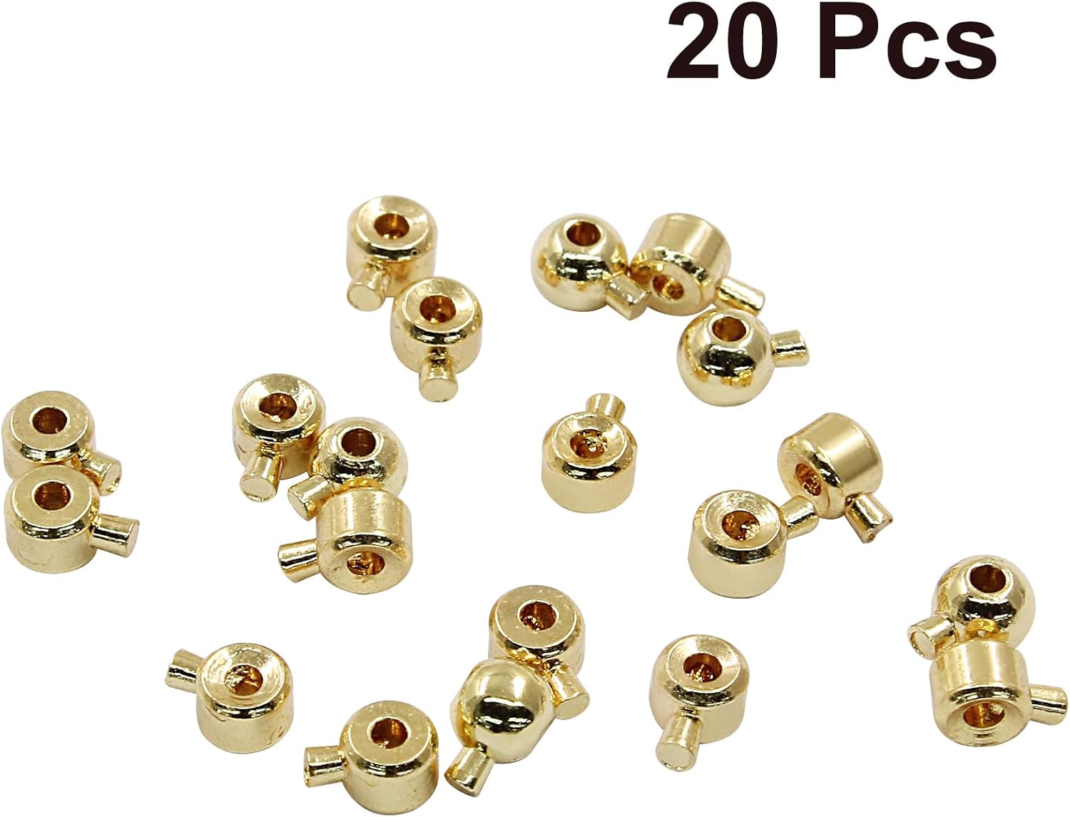 20Pcs Gold Plated Brass Rondelle Spacer Beads 3mm for DIY Bracelet Necklace Jewelry Making — image 2