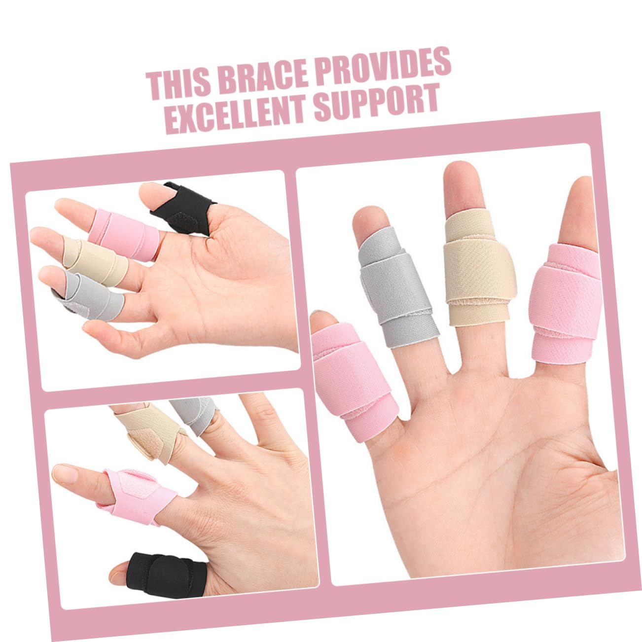 Adjustable Finger Splints 4 Pairs Finger Protectors Support Brace for Injury Recovery — image 6