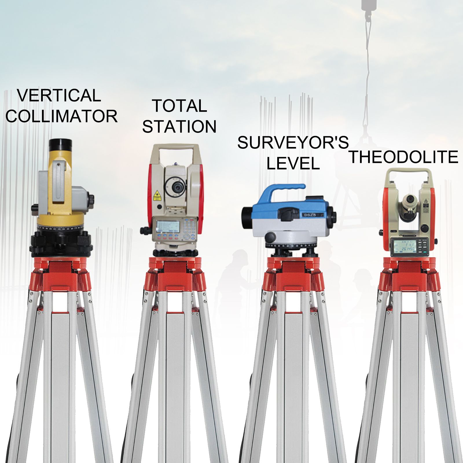 Super Combination 1.65m Aluminum Tripod + 5m Staff For Rotary Laser Leveltop โ image 6