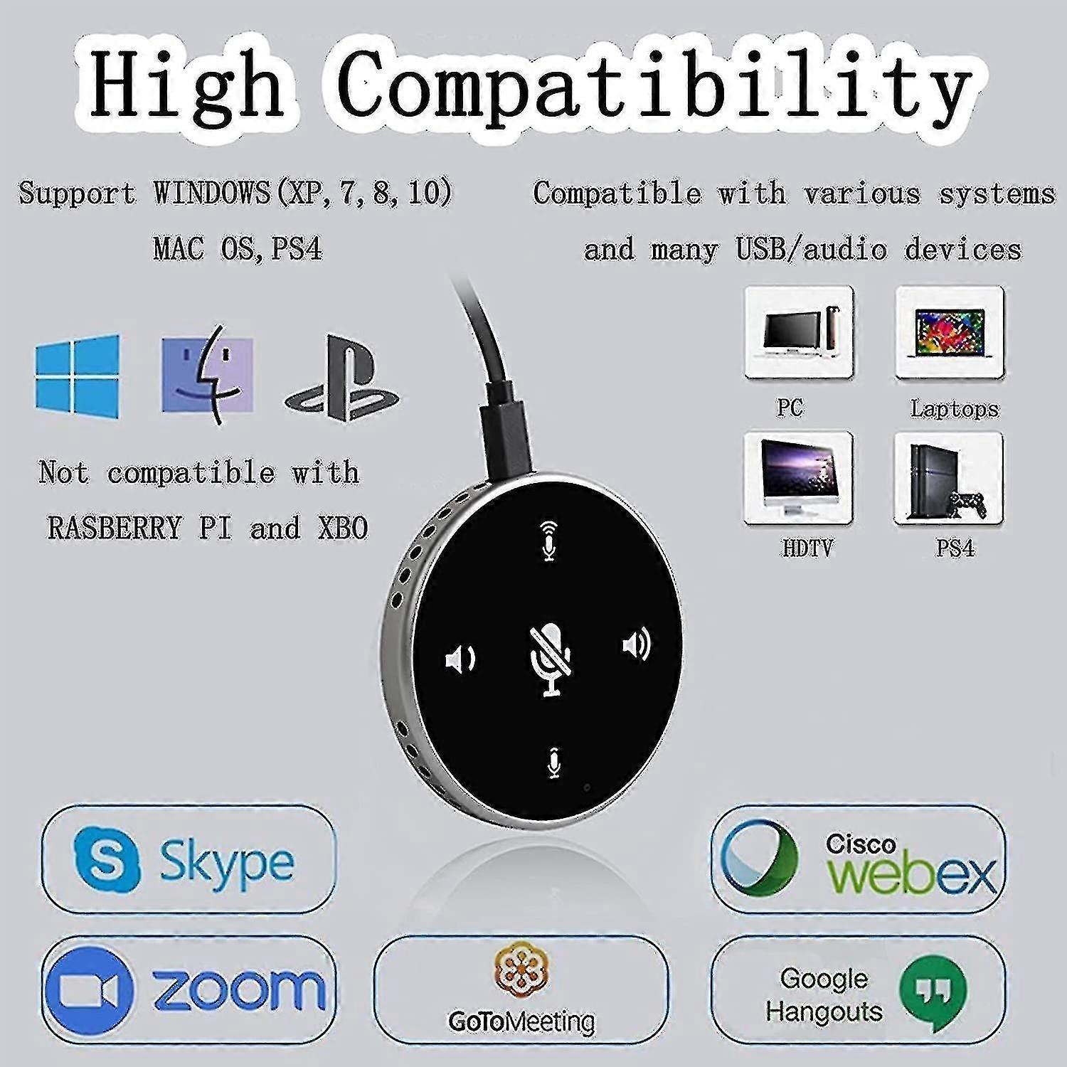 USB Conference Microphone - Omnidirectional Speakerphone for Meetings — image 5