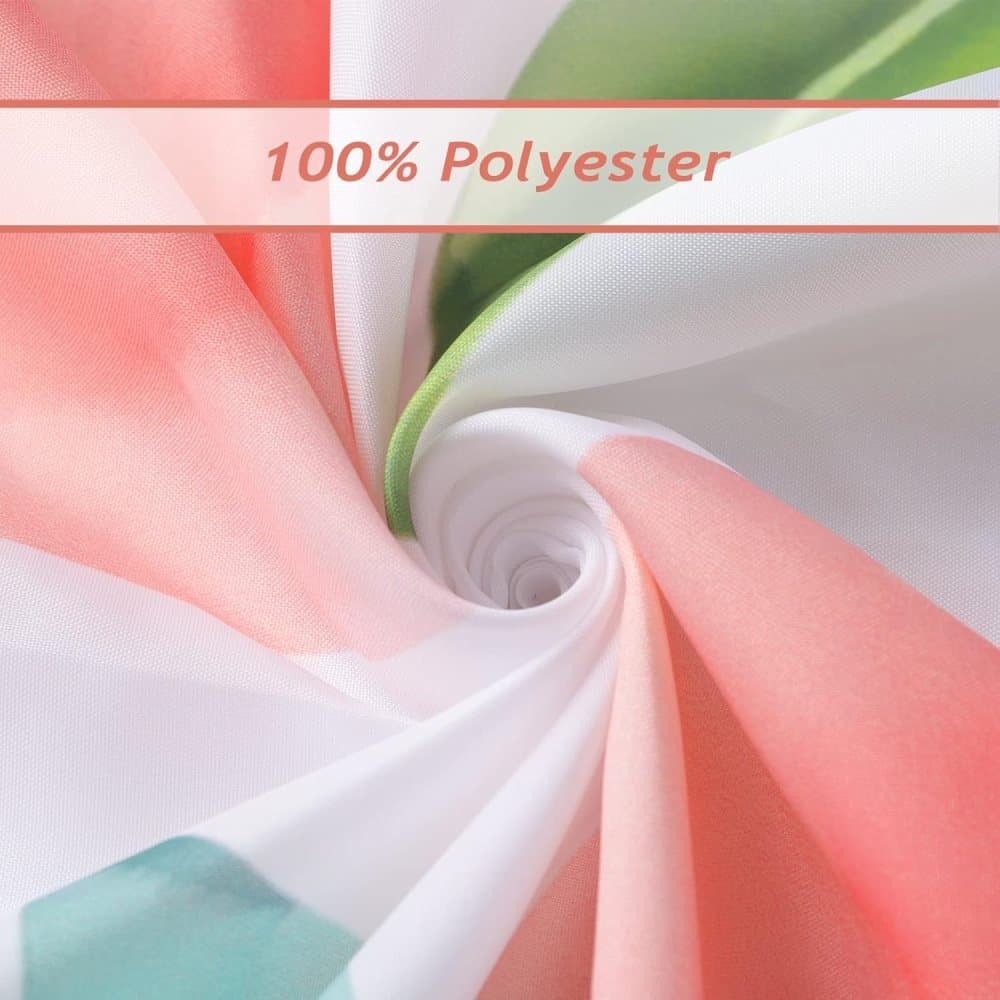 70 × 72 inches Shower Curtain 3D Fruit Motif Waterproof Mold Resistant with 12 Hooks, Pink — image 5