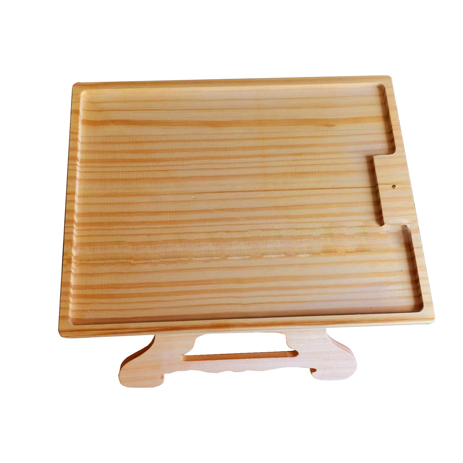 Wooden Sofa Tray Mobile Phone Stand Fruit Plate Wood Craft Ornament — image 5