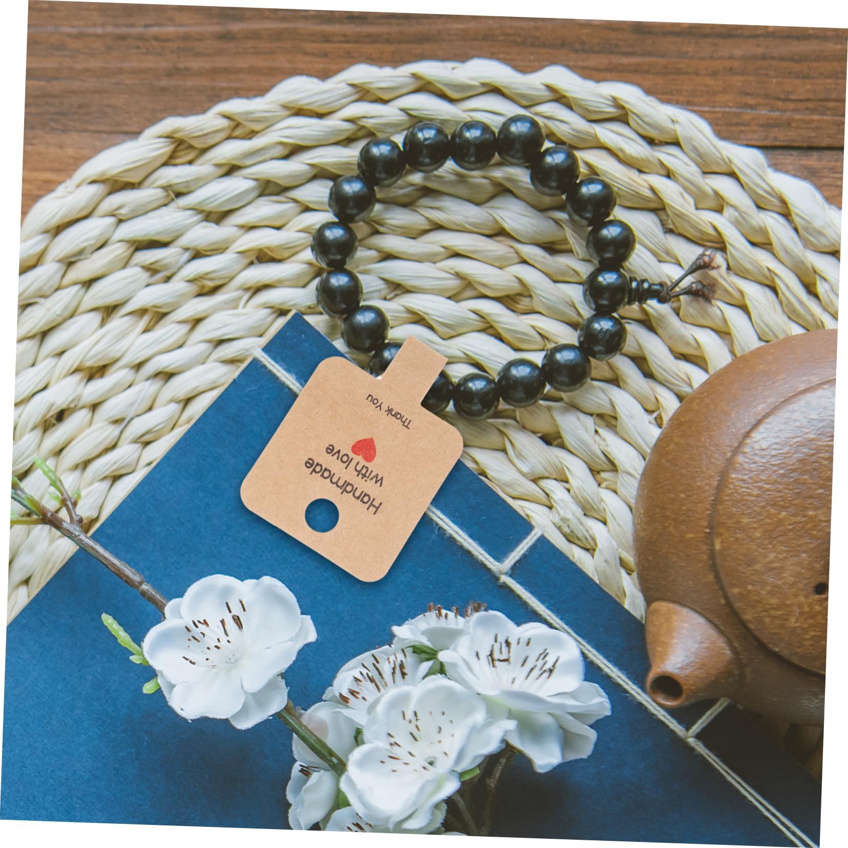 100pcs Necklace Kraft Paper Card Folding Cards for Necklace Jewelry Packaging Cards Necklace Folding Cards Keychain Bracelet โ image 3