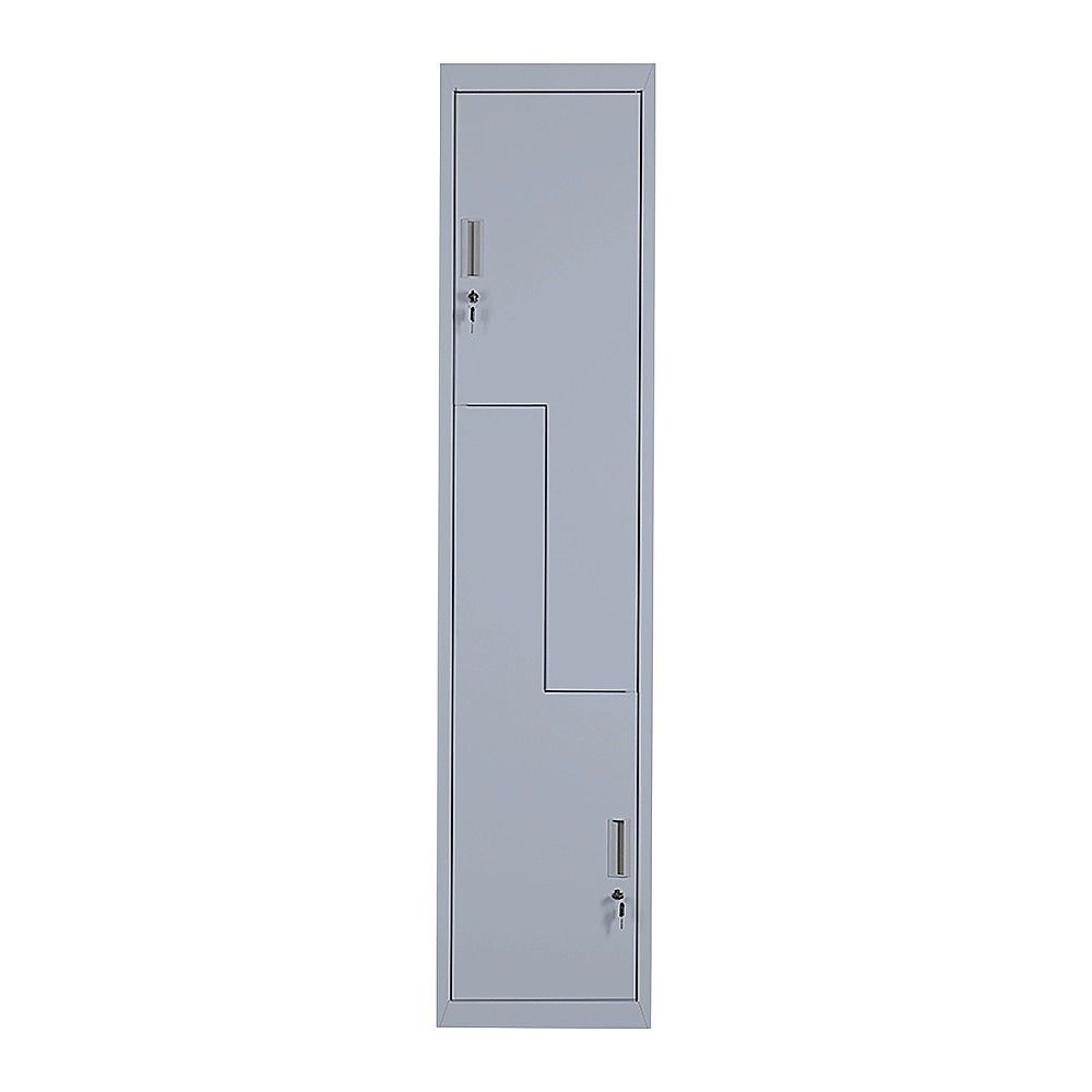 Grey Two-Door L-shaped Office Gym Shed Storage Lockers — image 5