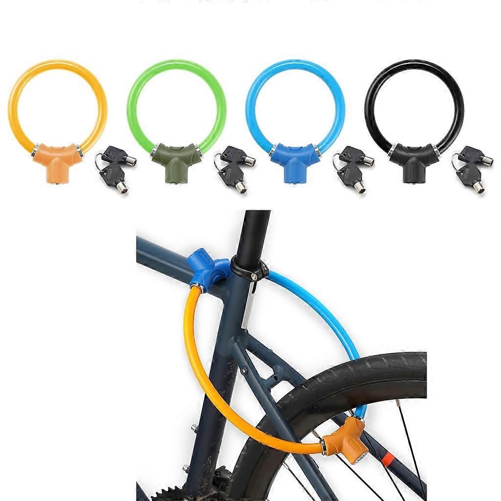 Rings Shape Bicycles Antitheft Lock High Security Mountain Bicycles Lock - Black โ image 2