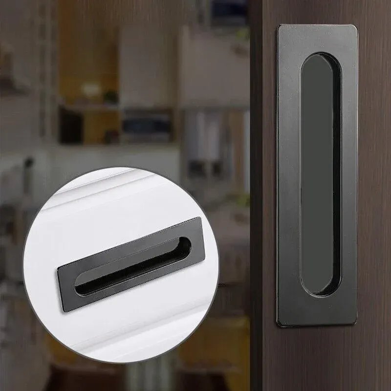 Matte Black Flush Pull Handle for Sliding Door Cabinet Drawer Kitchen Furniture - 96MM — image 4