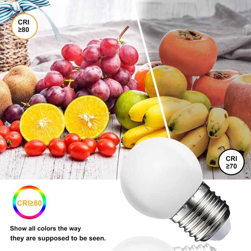 Pack Of 10 E27 G45 LED Globe - Warm White 3000K - 5W G45 - Matte Polycarbonate Shell - Non-Dimmable [Energy Class G] — image 2