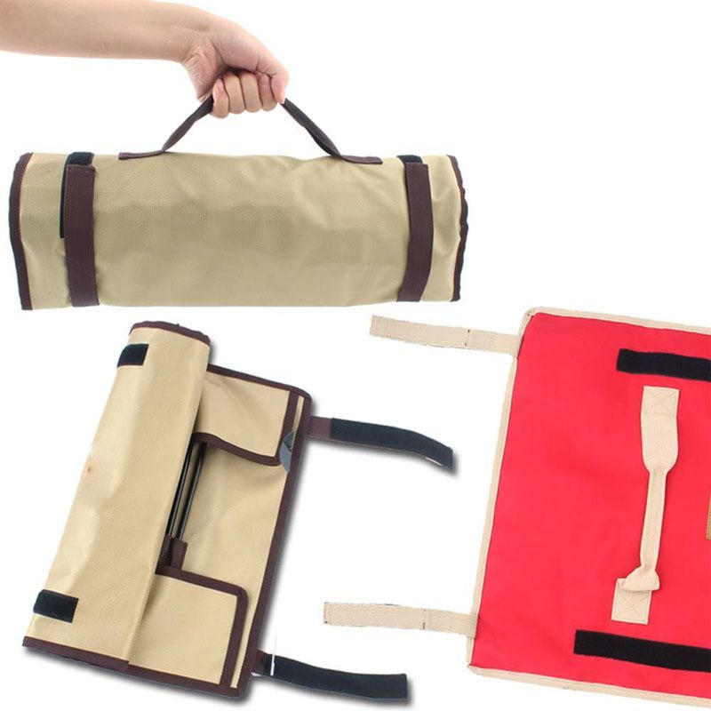 1 pcs Heavy Duty Tent Nail and Hammer Storage Bag Pouch Holder Case - Tent Pegs Not Included (Khaki) — image 2