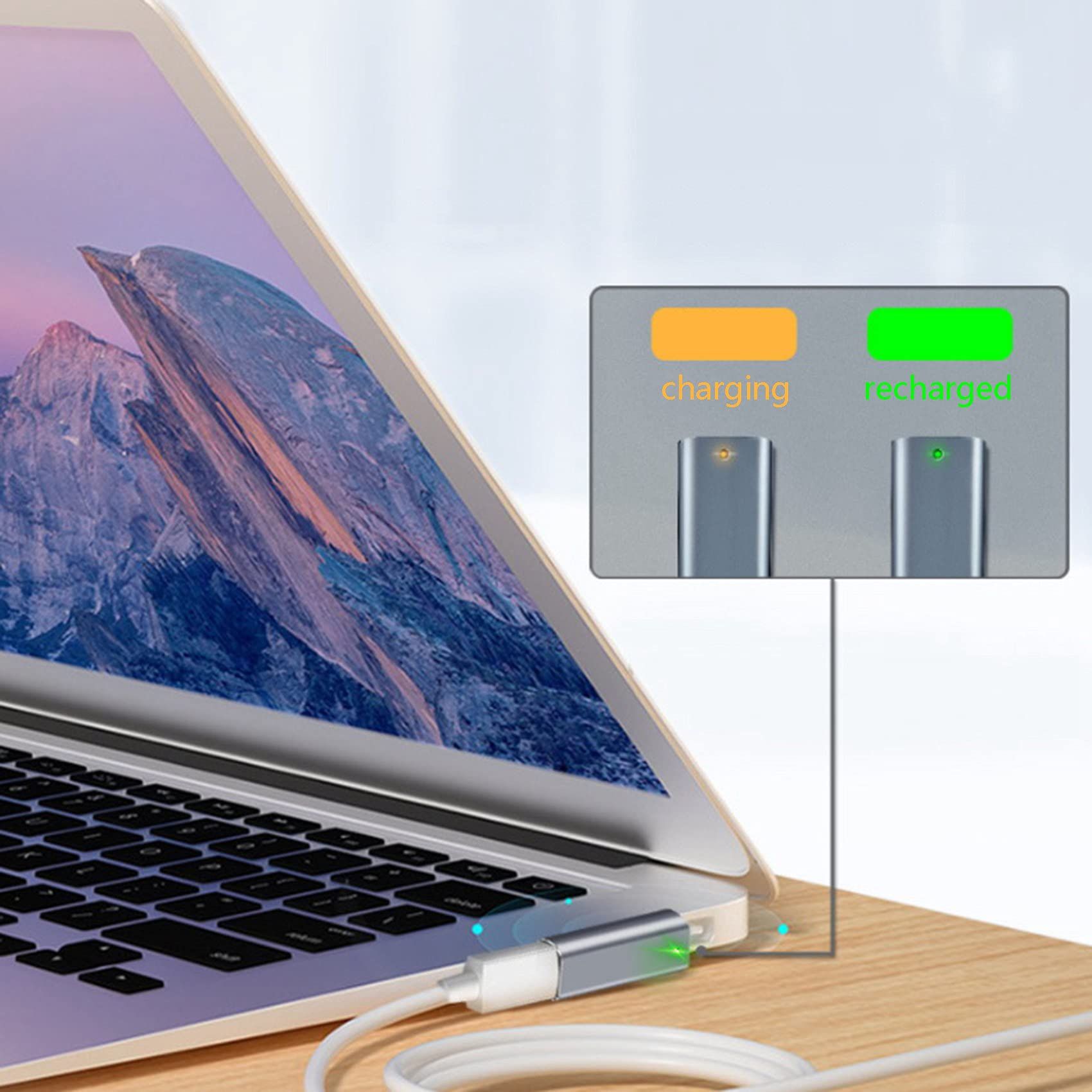 for Notebook Type-C Female to Magnetic Male Laptop Adapter with Indicator PD Trick Adapter for Magsafe2 โ image 2