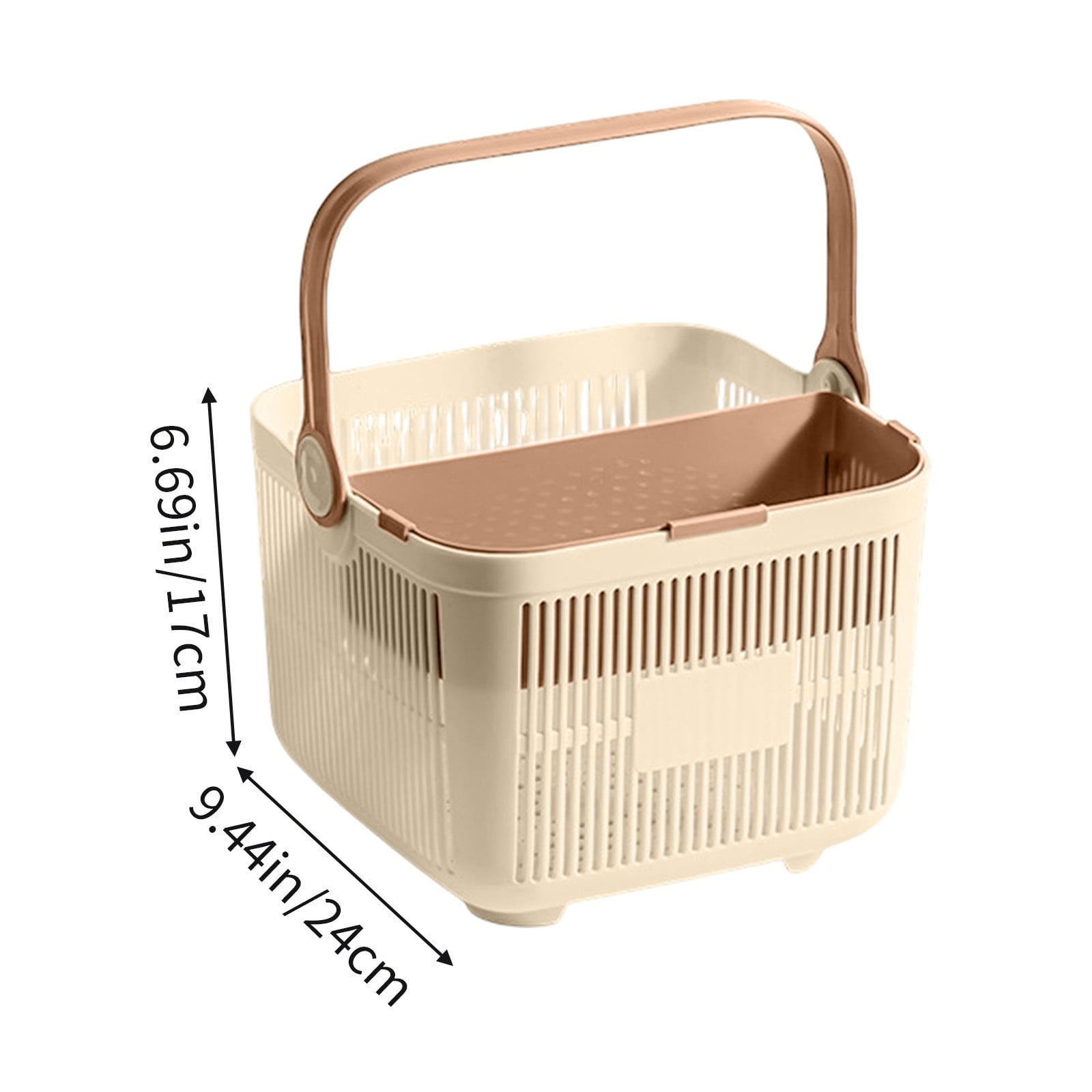 Shower Caddy with Dry Wet Separation - Portable PP Plastic Bath Tote for College Dorms, Large Bathroom Organizer Basket with Drain Holes & Rust-Free Hooks โ image 4
