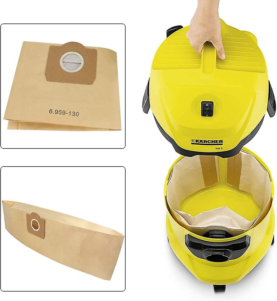 10-pack vacuum cleaner bags for Karcher 6.959-130.0 filter bags A 2201/2204/2504 — image 4