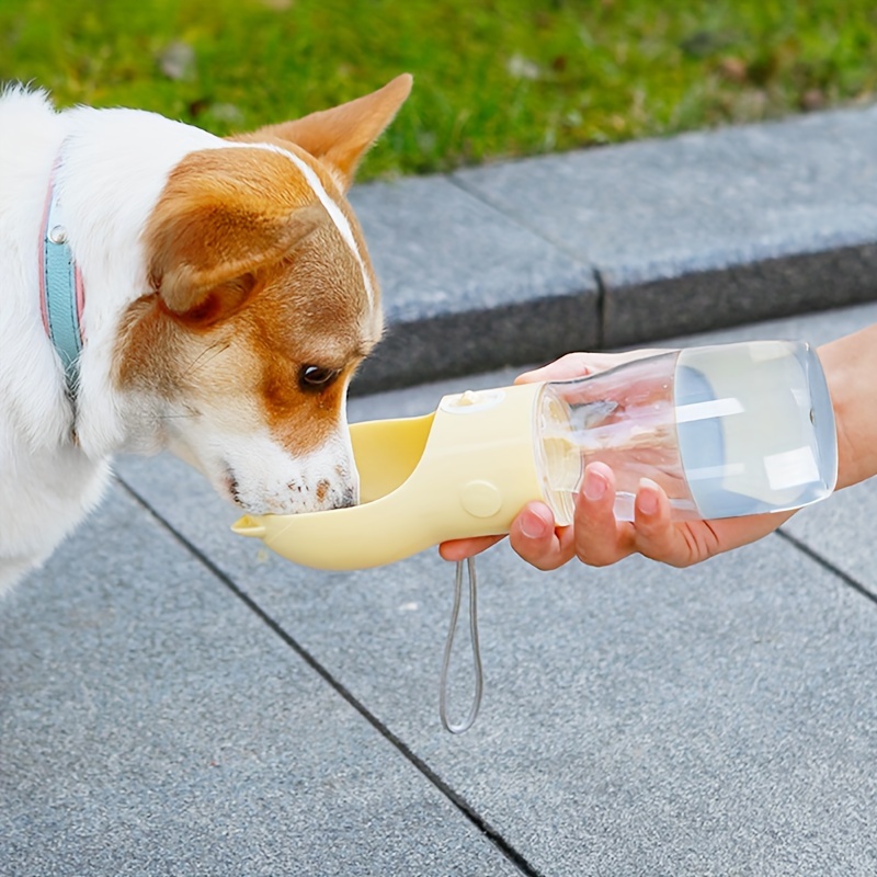 Portable Dog Water Bottle with Bowl Dispenser-500ml Purple Pet Travel Cup, Leak-proof, One-Hand Operation โ image 4