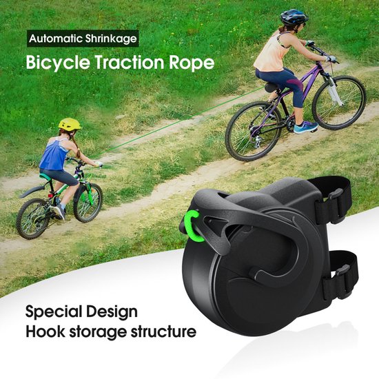 Bicycle Tow Rope - Bicycle Towing System Parent-Child Pull Rope Bicycle Accessory - Tow Rope - Up to 200 kg & 2.5 m Long - For Child and Cargo Trailers โ image 5