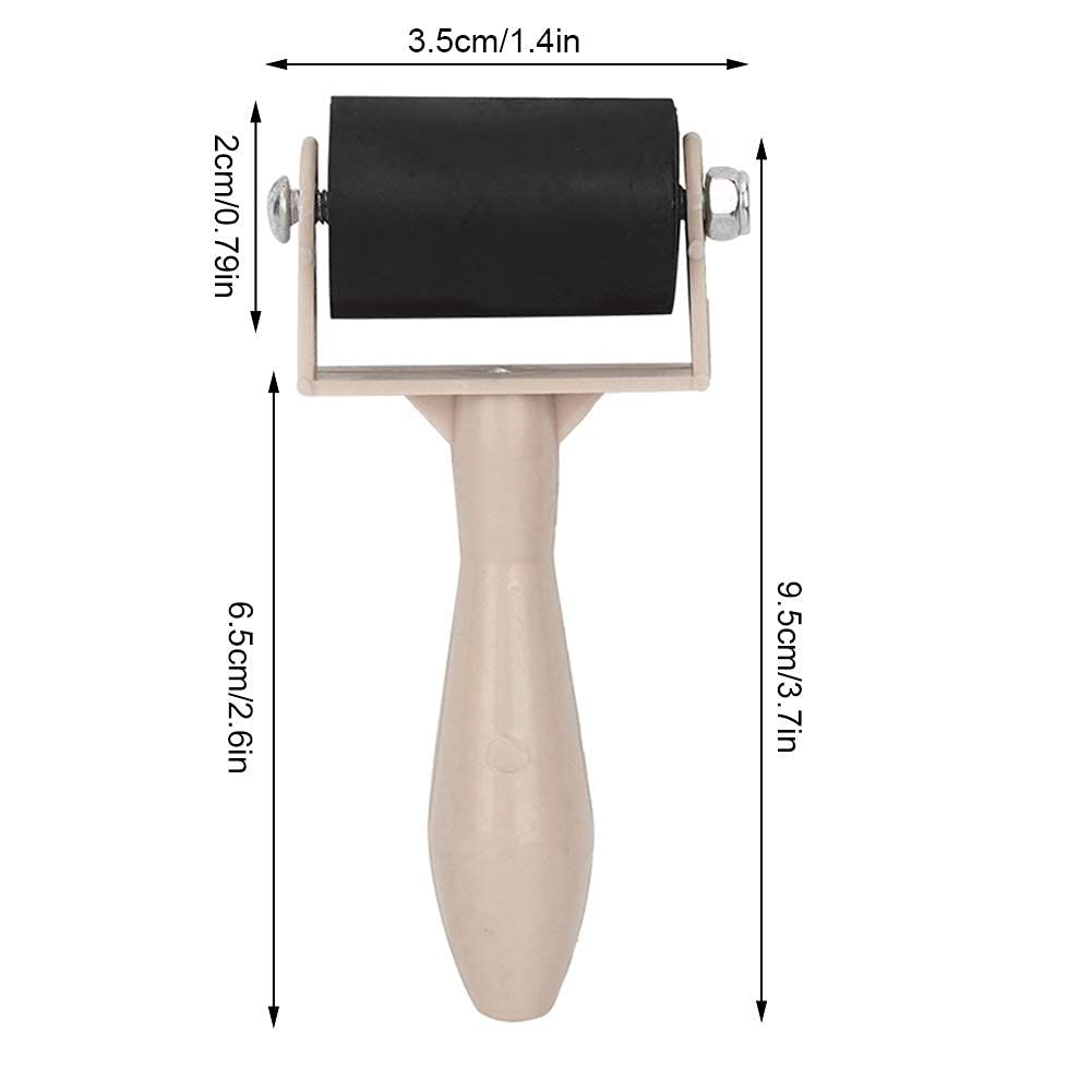 Brayer Roller for Crafts Rubber Glue Roller with 3.5Cm Rubber Handle Ink Print Making Brayer and Anti Slid Handle — image 2