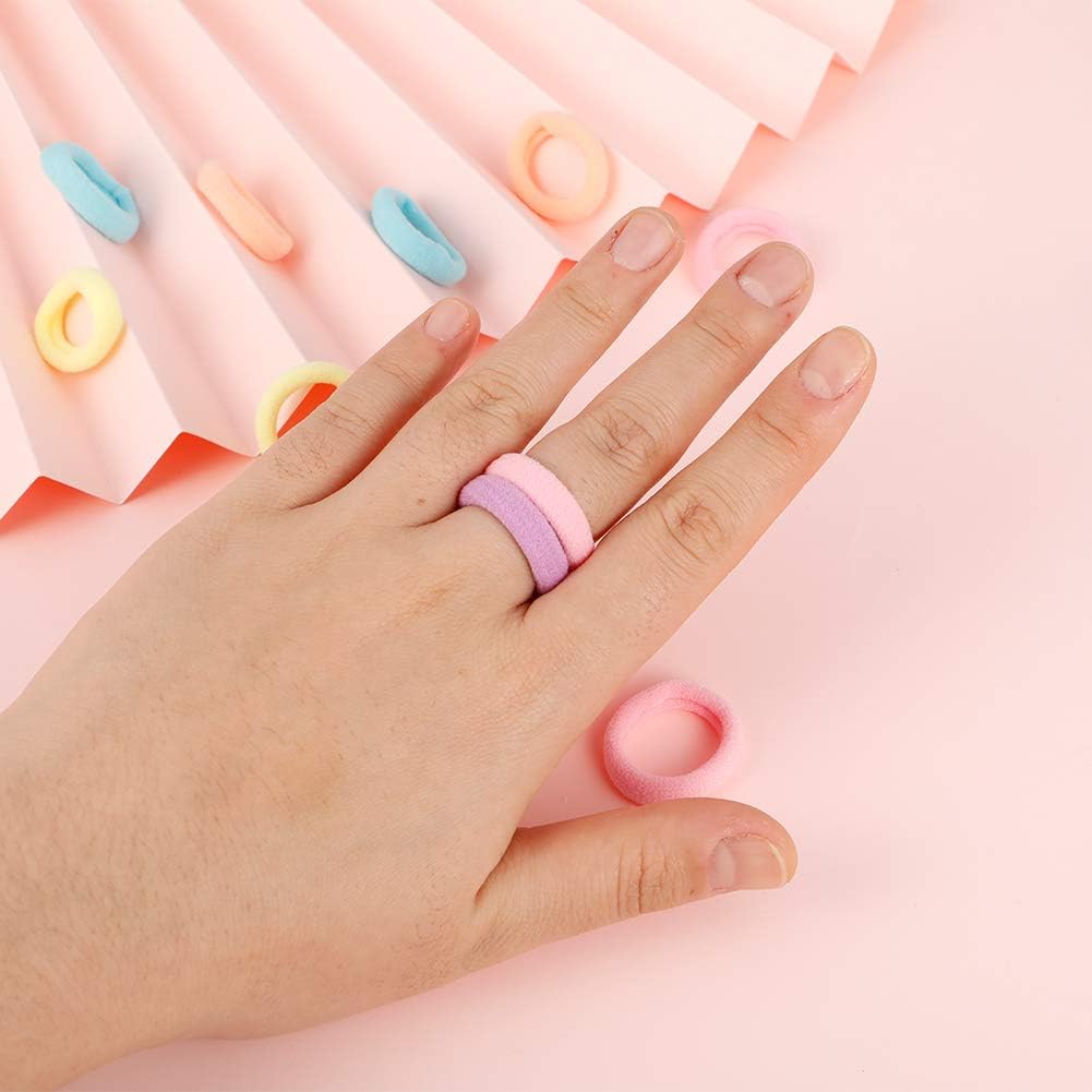 100pcs Hair Ties for Toddler, Girls Soft Elastic Hair Ties Bands Mini Hairbands Ponytail Holders Seamless Hair Bands for Baby Kids (Assorted Colors) โ image 6
