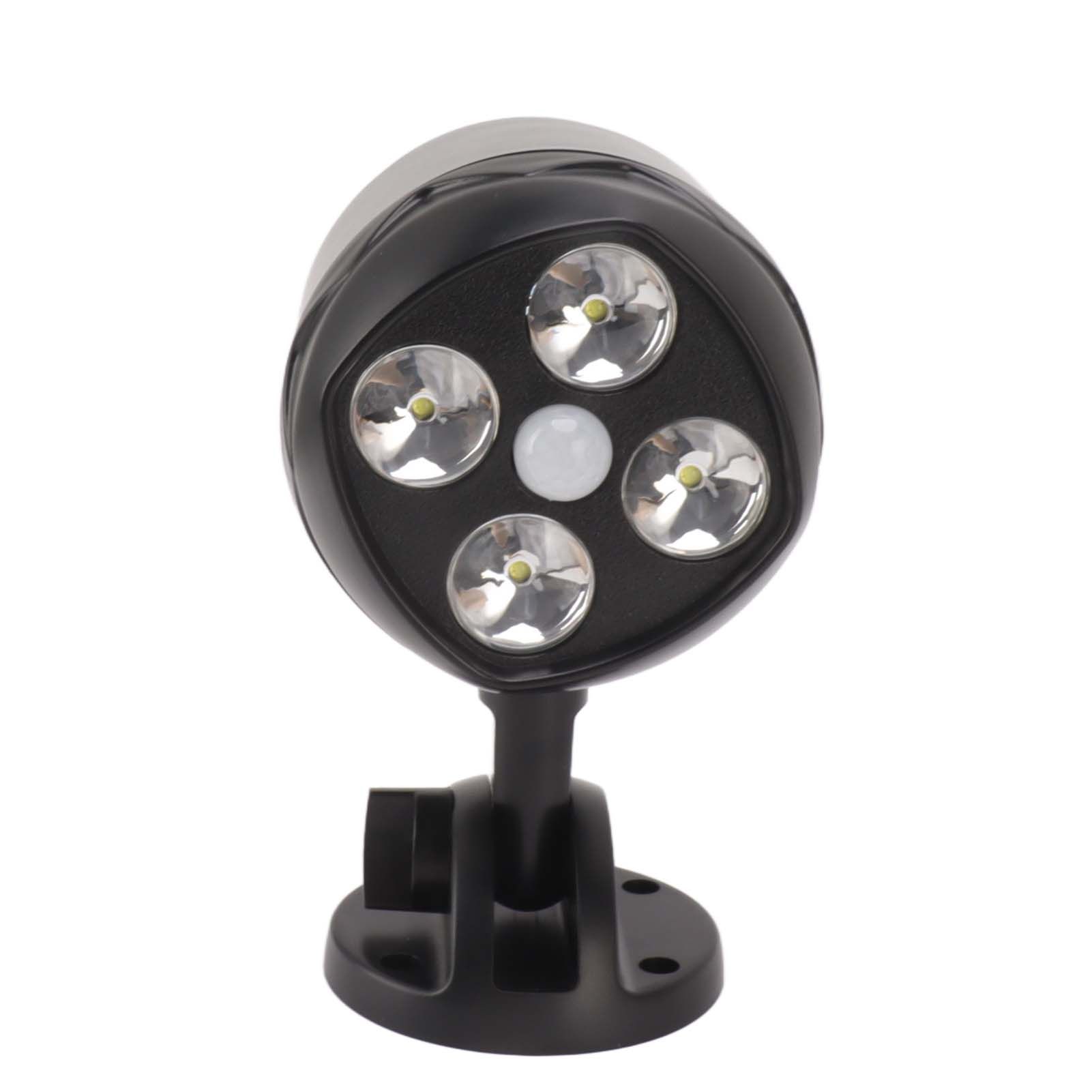4 LED Spot Light Outdoor Waterproof Wall Mounted Rotating Projection Floodlight Spotlight with Motion Sensor for Yard — image 2