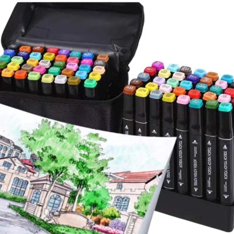 80-Pack Double-Sided MultiColor Marker Pens with Case — image 5