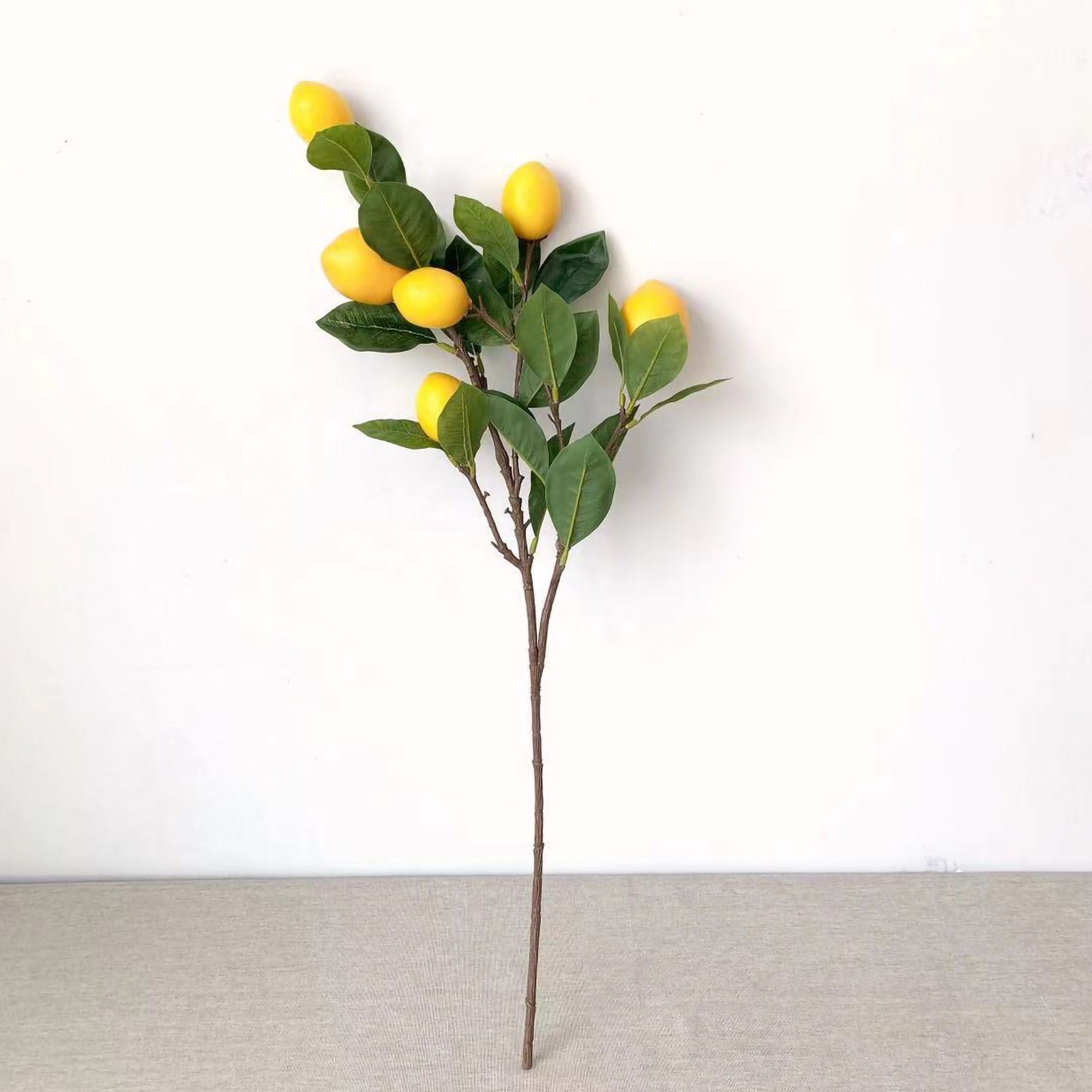 Artificial Lemon Branch 65cm Yellow Lemon Long Branches Leaves Green Plant for Living Room Model Room Decoration โ image 6