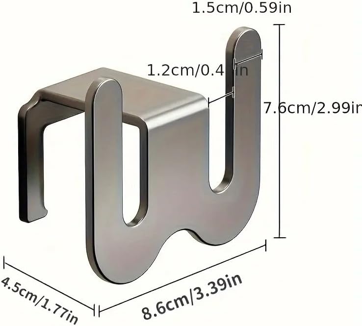 Wall-Mounted Aluminium Slipper Holder - Self-Adhesive Space-Saving Organizer - 2 Pack — image 2