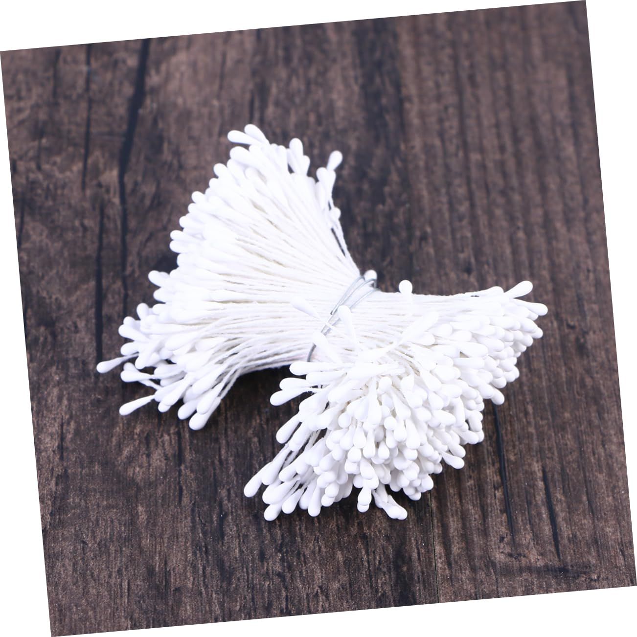 Flower Stamens 1 Bundles of 280-300 Stems Pearl Stamens for Scrapbooking Pistil Cake Decoration Craft DIY, 2.17-Inch, White — image 4
