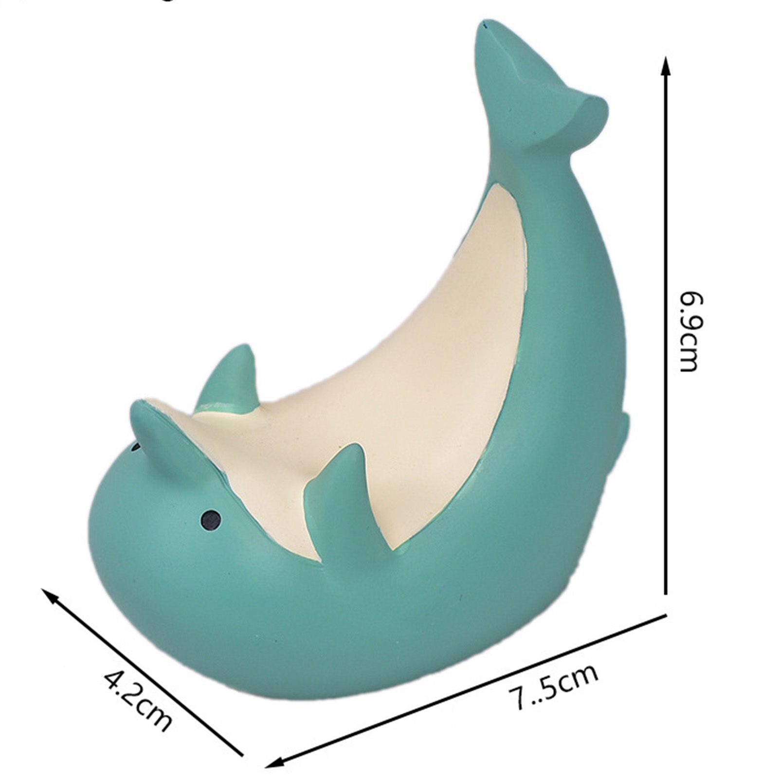 Resin Tablet Desktop Stand Cute Comfortable Portable Desktop Cell Phone Stand Holder for Watching Dramas Dolphin — image 2