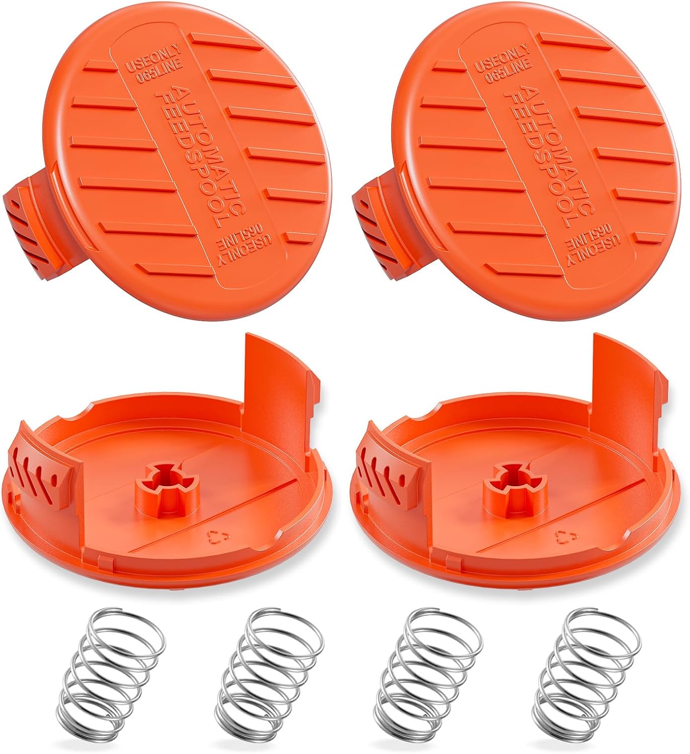 4 Pack Weed Eater Cap Compatible with Black and Decker Weed Wacker, RC-100-P Replacement Spool Cap Covers, Weed Eater Parts for Black and Decker String Trimmer