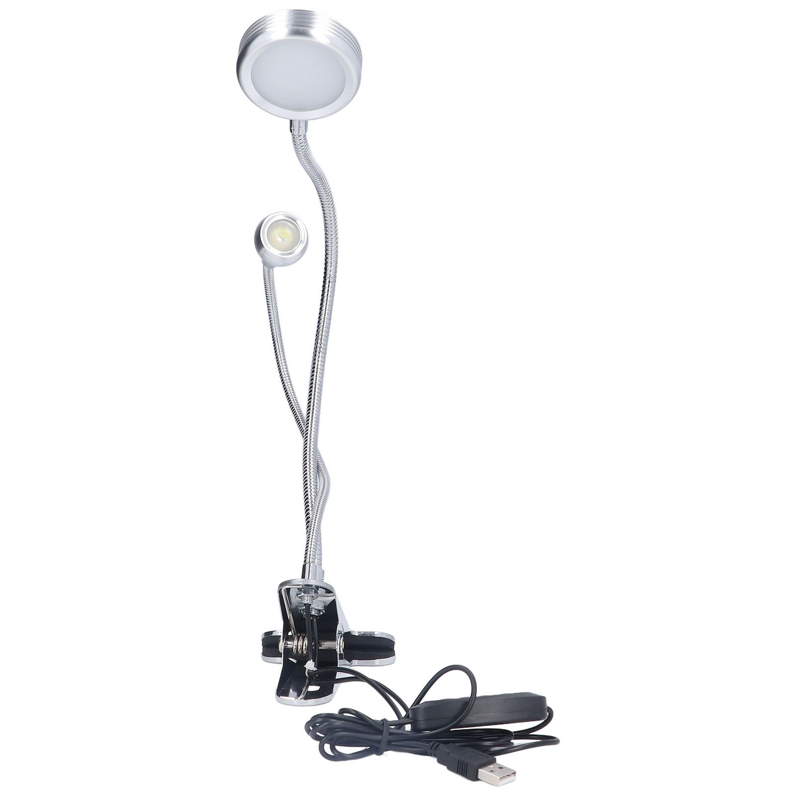 Clip Desk Lamp 10 Gear Adjustable LED Double Head Gooseneck Table Lamp Reading Lamp for Bedroom โ image 3
