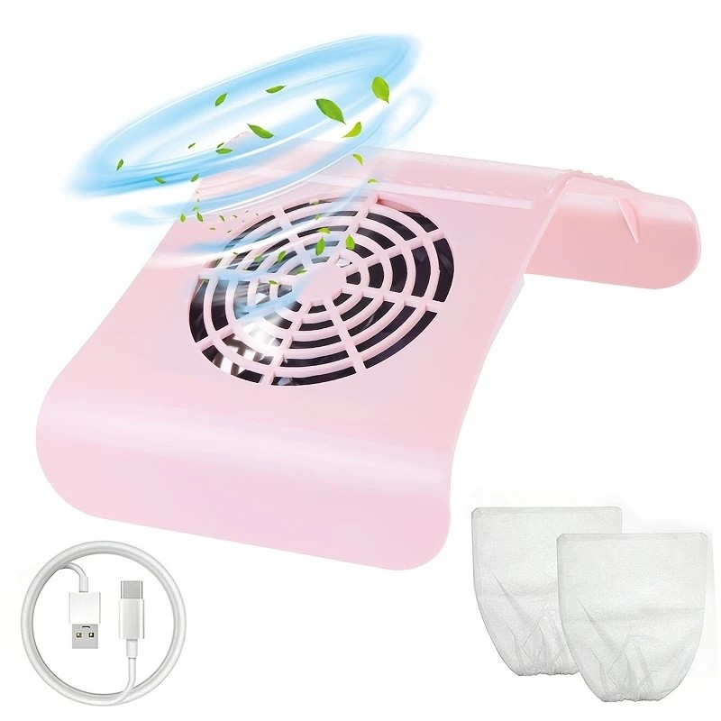 Nail Dust Collector: USB-Powered, Strong Suction, One-Touch Operation, Say Goodbye to Dust Troubles.PINK — image 6