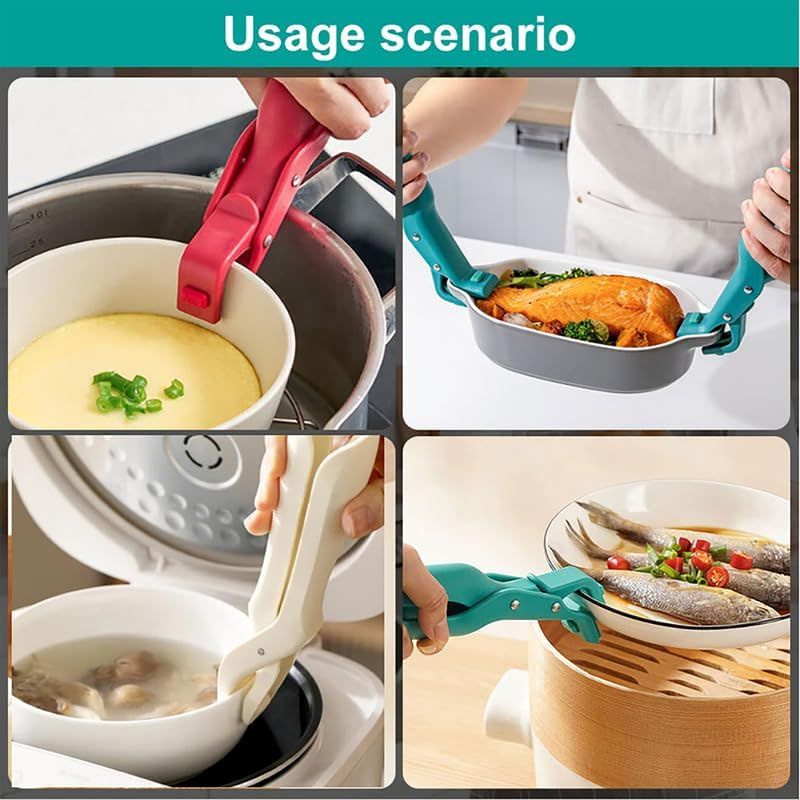 Multi-Purpose Anti-Scald Bowl Holder Clip for Kitchen, New Silicone Non-Slip Heat Insulation Anti-scald Clip, Multifunction — image 4