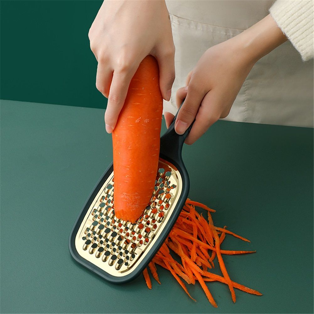 2pcs Hand Grater, Compact Shredder with Ergonomic Handle, Ideal for Cheese and Vegetables, Stainless Steel, Great Gift for Home Chefs,Green — image 2