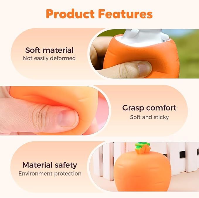 Squishy Carrot Rabbit Funny Novelty Toy — image 4