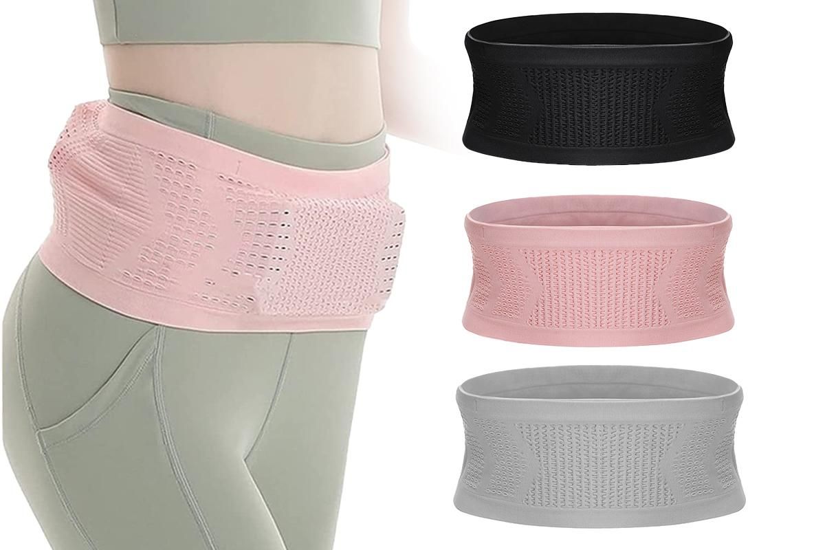 Invisible Running Waist Bag Belt Slim Running Belt Exercise Waist Belt Runner Belt for Running Walking Cycling Camping Gym -Gray / M — image 5