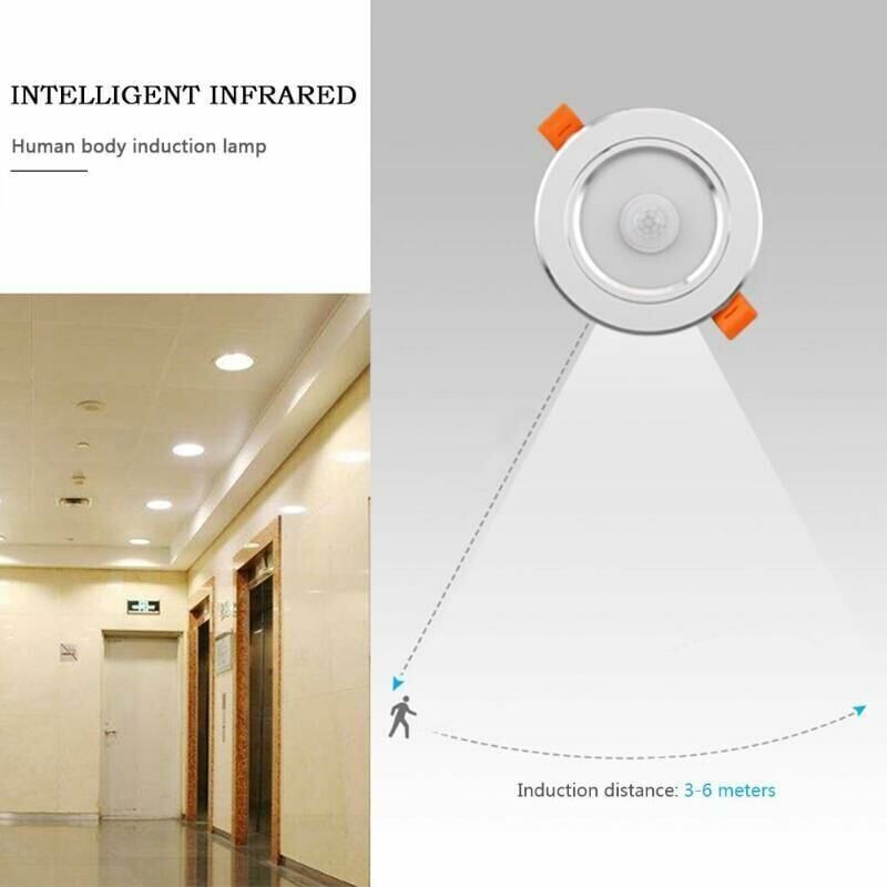 3 Pcs LED Ceiling Light with Human Motion Sensor Bathroom, Restaurant Interior Lighting — image 4