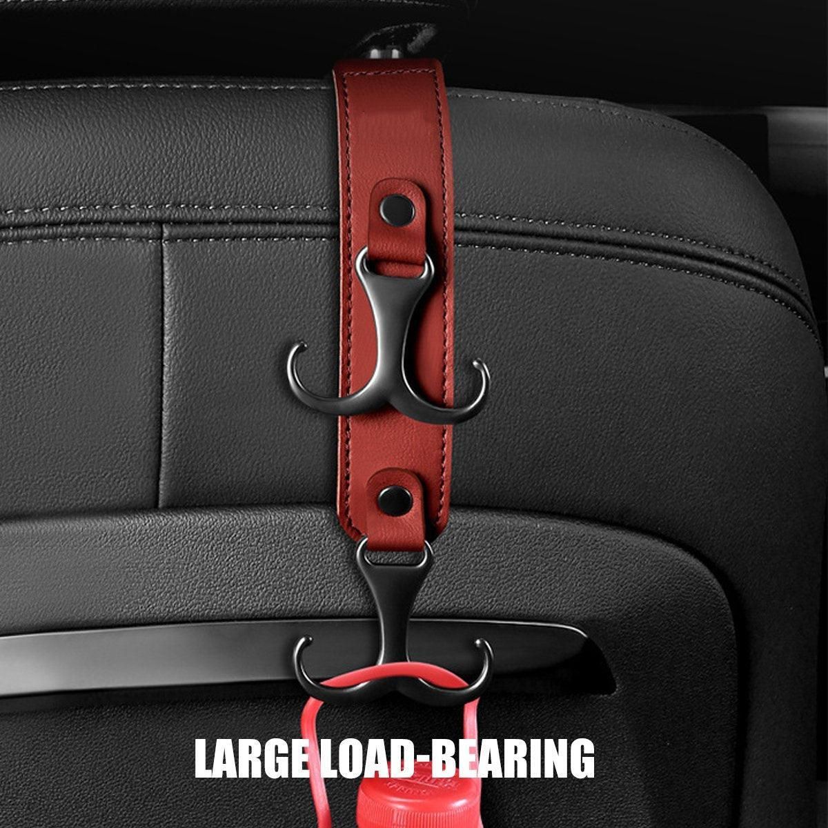1pc Car Headrest Hook 3 in 1 Hanger for Bag and Purse Organizer - Brown — image 6