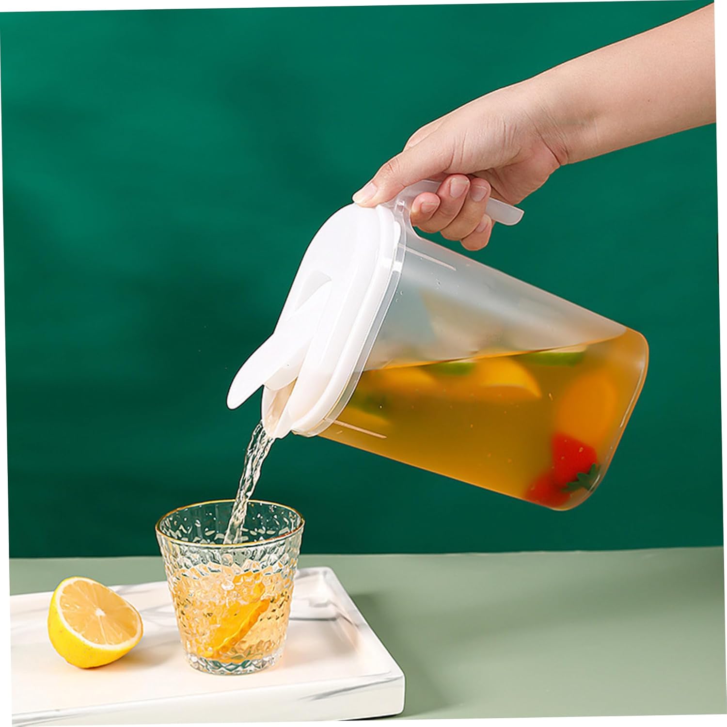 Cooling Water Jug 1.5L 2L Plastic Filter Lid Leak Proof for Juice Iced Tea — image 5