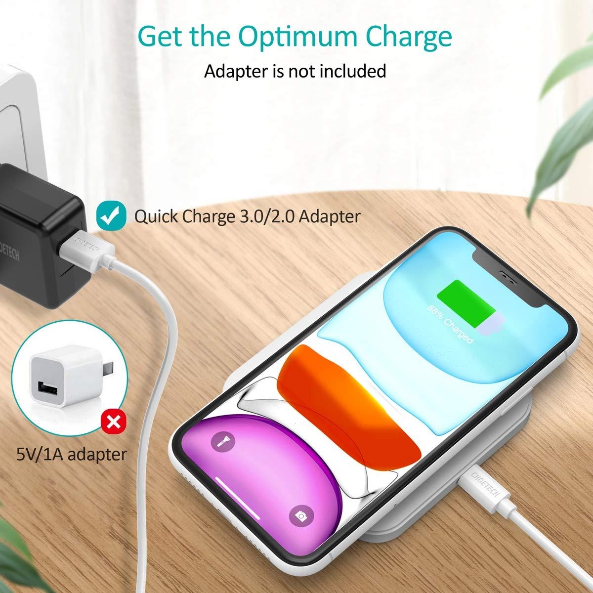 CHOETECH T511BW Fast Wireless Charging Pad Black And White 2 Pack โ image 6