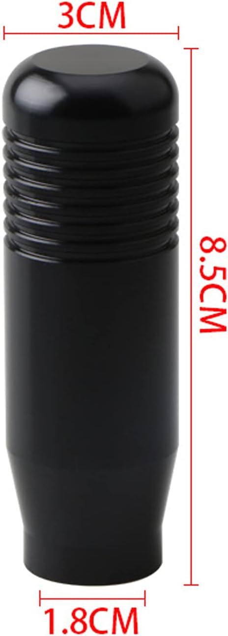 8.5CM Manual Car Gear Shift Knob - Universal 5.6-Speed Aluminum Gear Shift Knob Adapter - Gear Shift Knob (Black) Black—yux — image 2