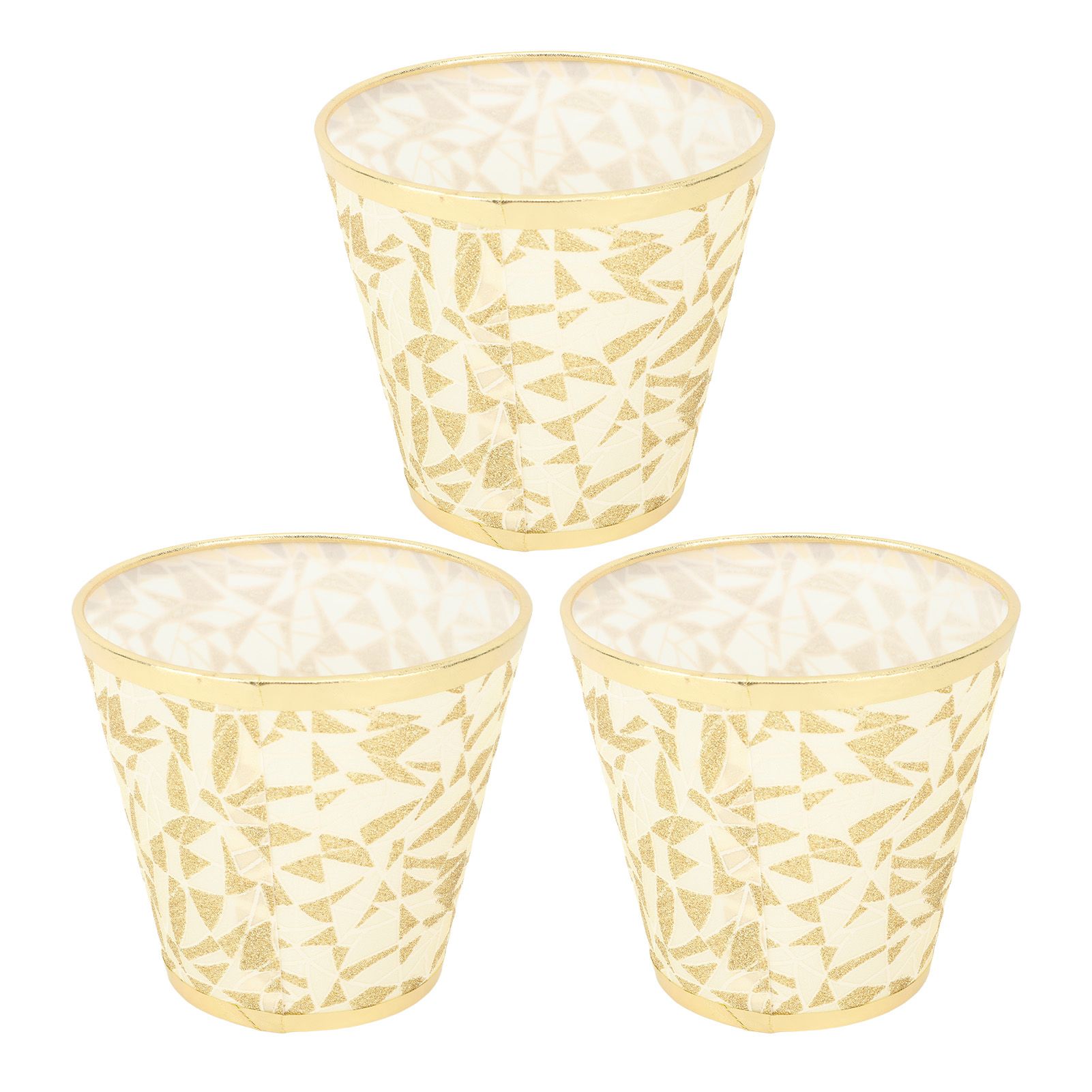 Cloth Lampshade Clip On Design Modern Barrel Fabric Lamp Shades for E14 Bulb Chandelier Wall Lamp 3pcs Gold โ image 3