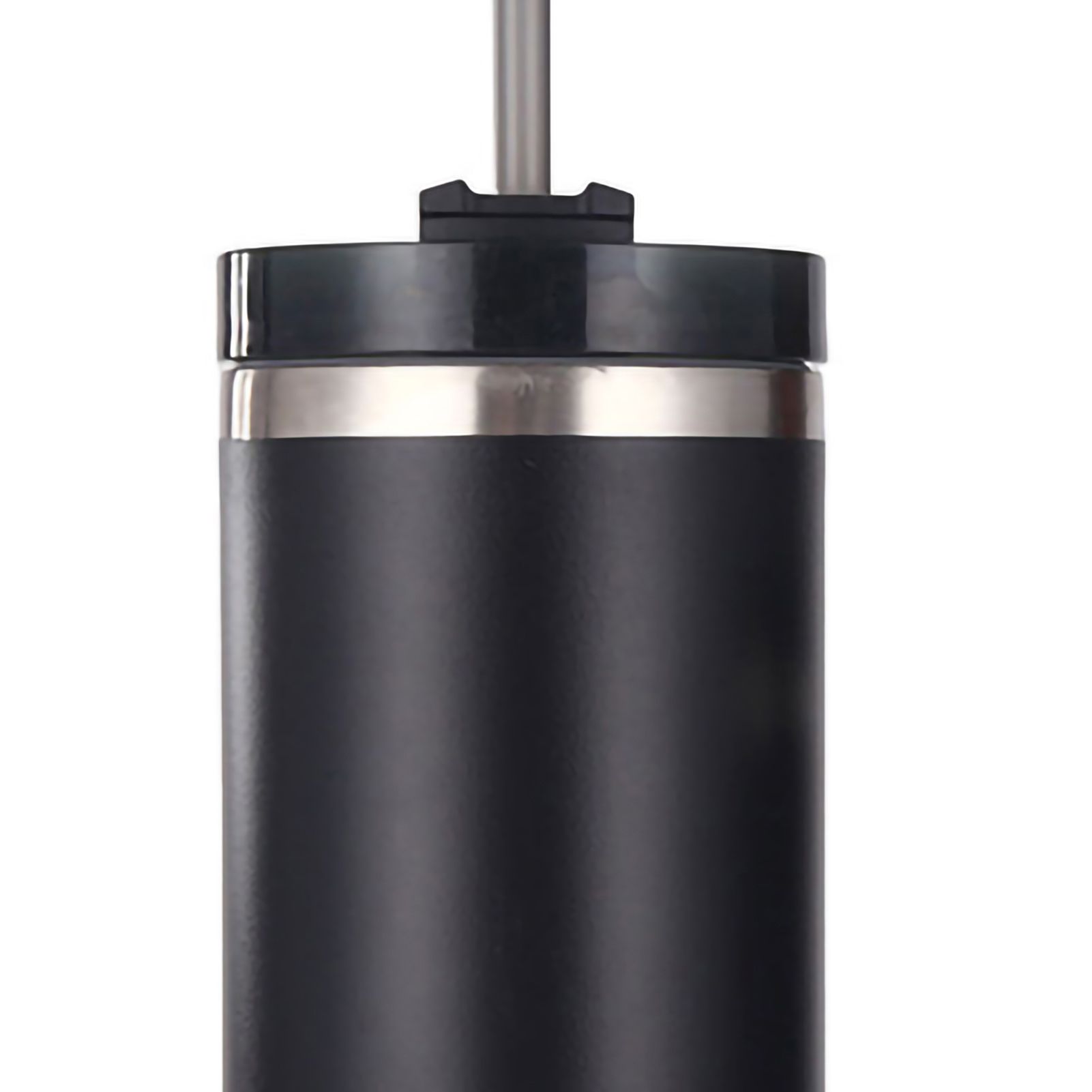 Stainless Steel Vacuum Insulated Tumbler with Straw Polished Glossy Keeps Hot Cold Car Vacuum Insulated Cup Black 20oz โ image 3