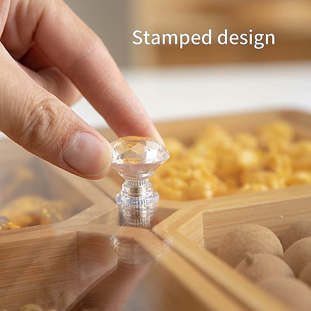 Square Bamboo Snack Serving Tray – Eco-Friendly Platter for Fruit, Cheese & Appetisers — image 2