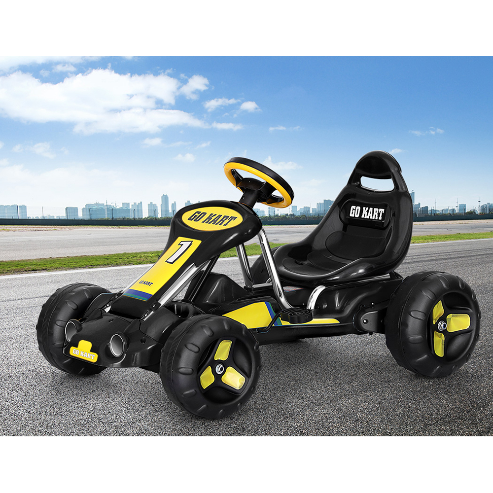 Rigo Kids Pedal Go Kart Ride On Toys Racing Car Plastic Tyre Black — image 5