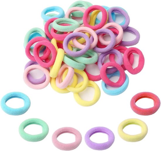 50-pack baby hair ties - multiple colors available - elastic mini hair ties - ponytail headbands - hair accessories for girls and children โ image 4