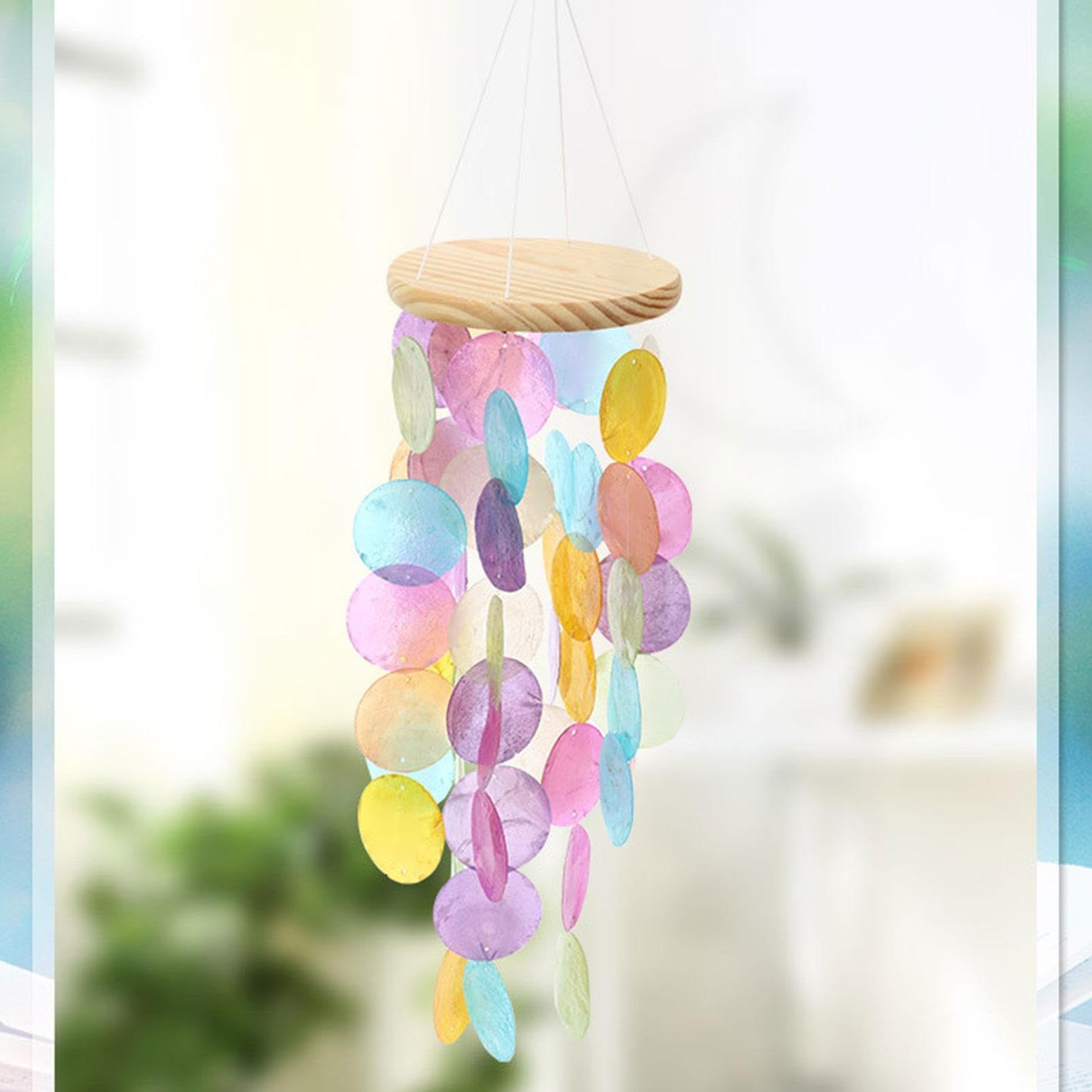 Creative Ins Fresh Shell Wind Chime Decorative Mirror Shell Simple Countryside Living Room Study Balcony Decorative Pendant — image 5