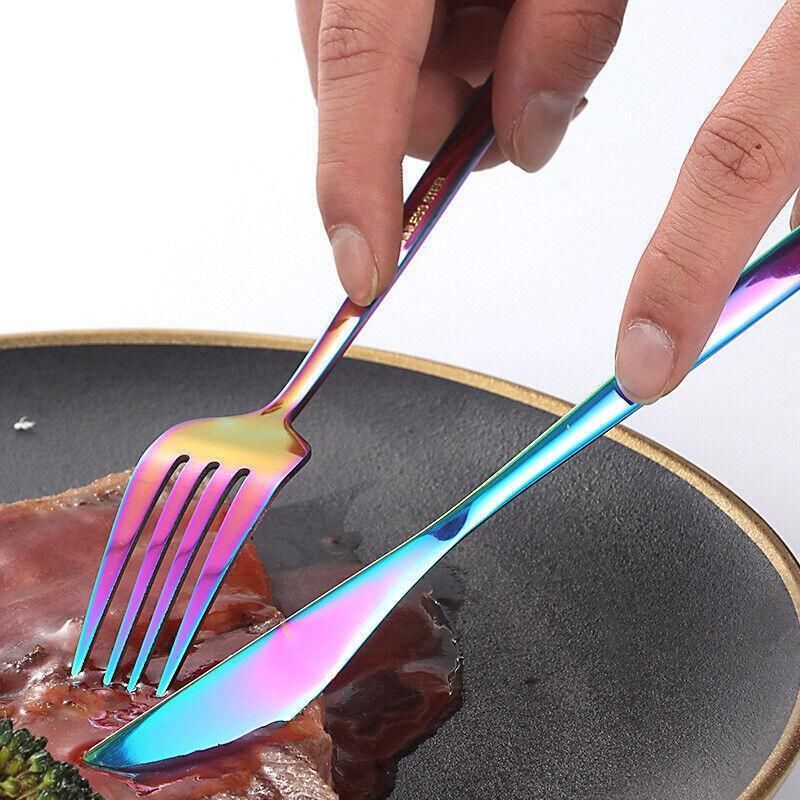 8PCS Portable Stainless Steel Travel Cutlery Set with Case for Camping Picnic Office — image 5