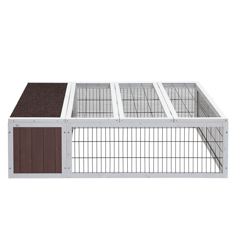 i.Pet Rabbit Hutch 124cm x 90cm x 35cm Chicken Coop Large Outdoor Wooden Run Cage House โ image 3