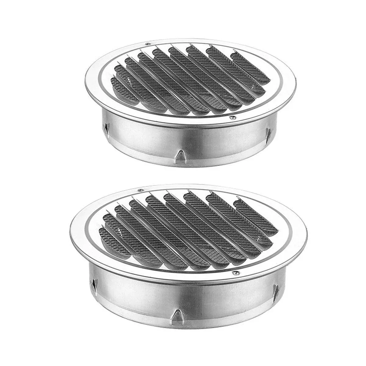Stainless Steel Exhaust Fan Vent Outlet Flat Hood for Bathroom Kitchen Outlet - 150mm — image 3
