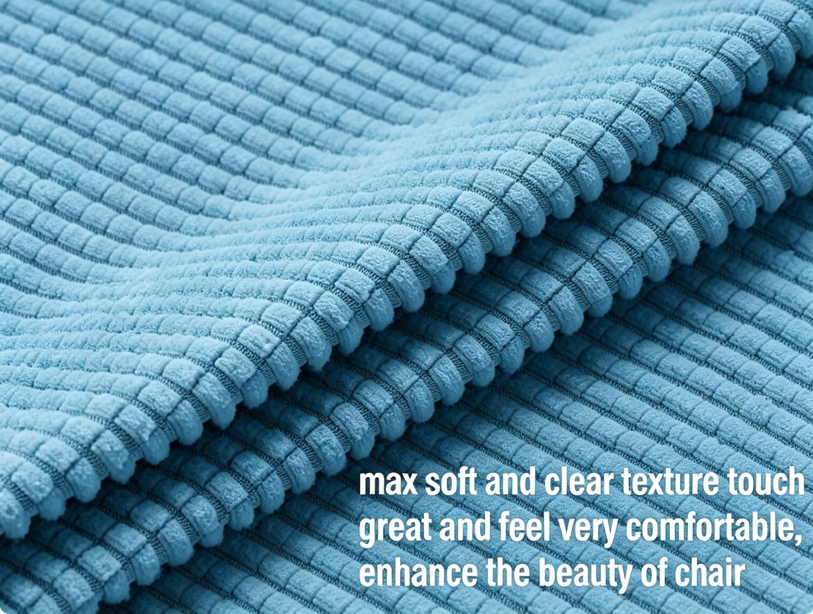 Stretch Full Cover Chair Cover 6-Pack - Waterproof Anti-Slip Elastic Seat Protector for Dining Room Hotel - Thick Warm Waffle Texture - Dusty Blue โ image 3