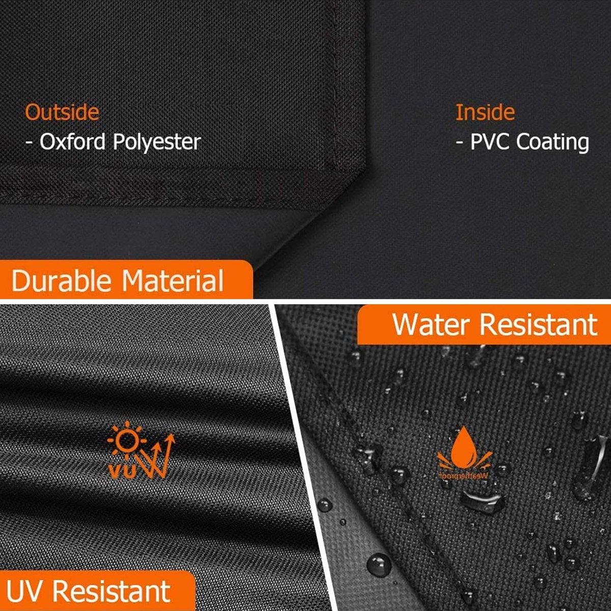 190 × 71 × 127 cm - BBQ Cover - Barbecue Covers - Waterproof Barbecue Protective Cover - Waterproof Protective Cover - 210D Robust Outdoor Grill Cover — image 3