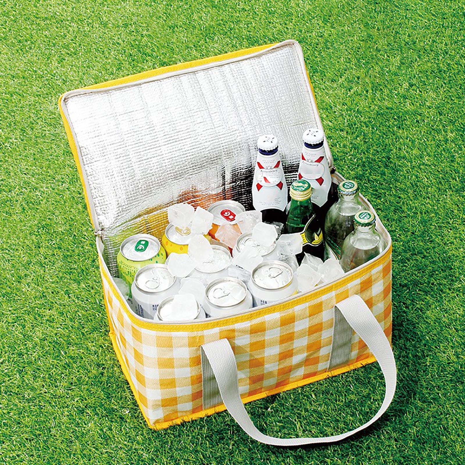 Large Picnic Basket Shopping Basket Camping Picnic Basket Travel Picnic Bag Portable Bento Bag Thermal Insulation Bag Yellow โ image 6