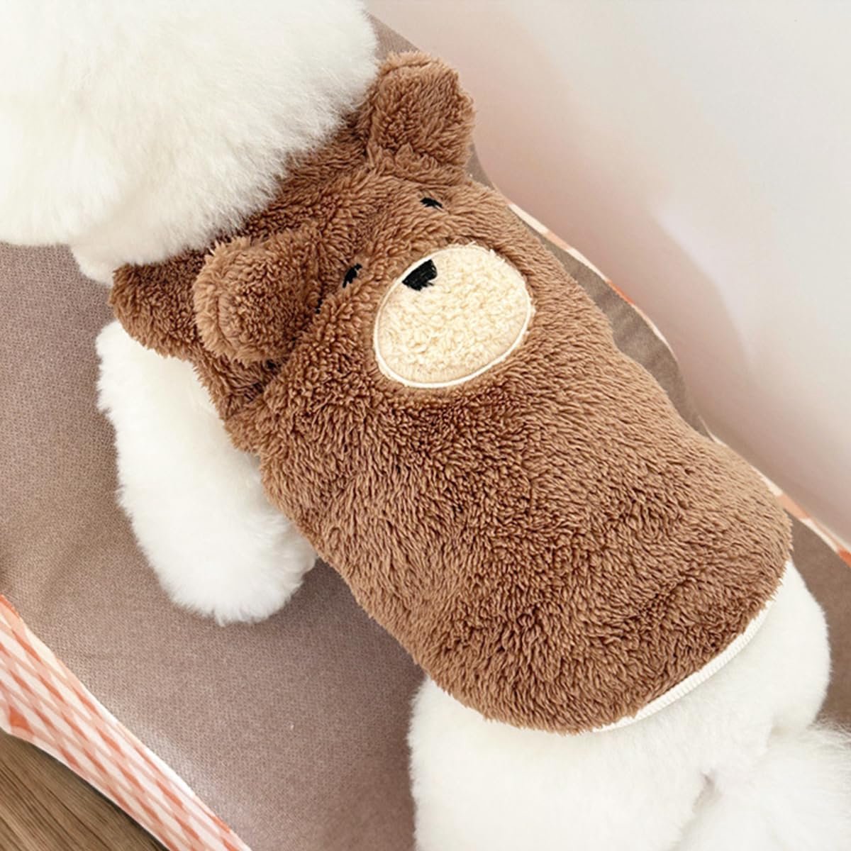 Dog Sweater - Dog Coat - Warm Winter Sweater - Warm Dog Coat - Teddy Bear - Plush Coat - Warm Clothes - Perfect for Small Dogs - Medium Dogs - Dog - Coffee — image 5